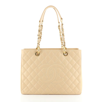 Grand Shopping Tote Quilted Caviar