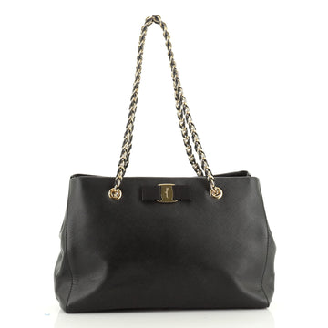 Salvatore Ferragamo Melike Tote Saffiano Leather Small
