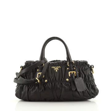 Prada Gaufre Convertible Satchel Nappa Leather Medium