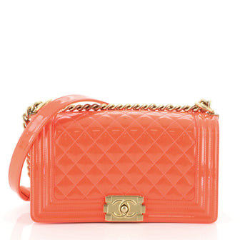 Boy Flap Bag Quilted Patent Old Medium