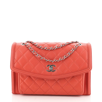 Geometric Flap Bag Quilted Lambskin Large