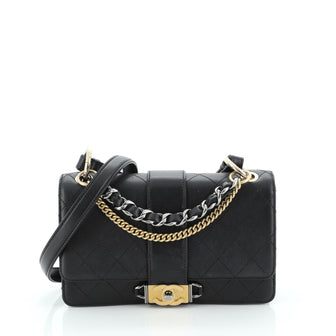 Chanel CC Chain Flap Shoulder Bag Quilted Calfskin Small