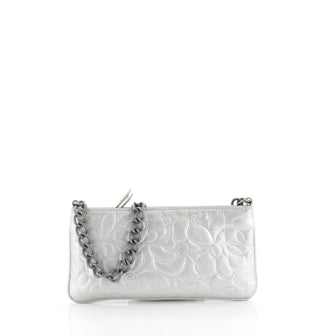 Chanel Camellia Chain Pochette Leather Small