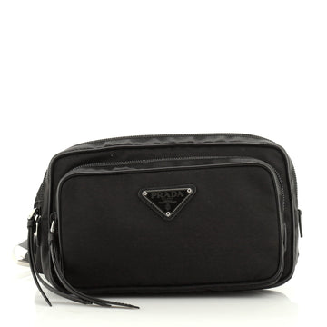 Prada New Vela Belt Bag Studded Tessuto Small