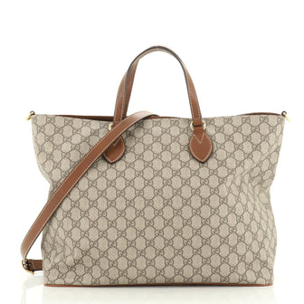 Gucci Convertible Soft Tote GG Coated Canvas Medium