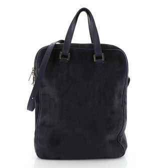 Twin Laptop Bag Suede and Leather