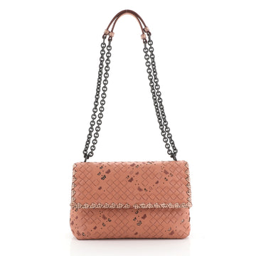 Olimpia Crossbody Bag Intrecciato Nappa with Snakeskin Small