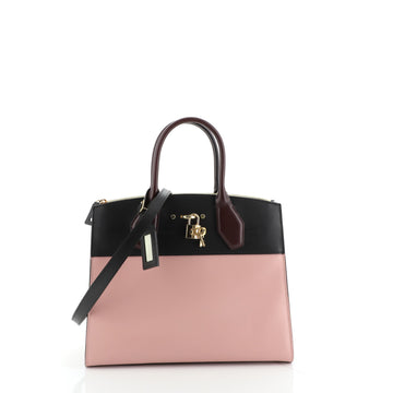 Louis Vuitton City Steamer Handbag Leather MM