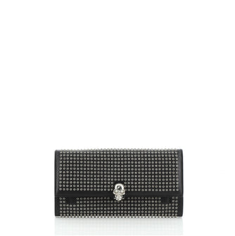 Alexander McQueen Skull Wallet on Chain Studded Leather Small