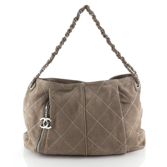 Chanel Ultimate Stitch Hobo Quilted Nubuck Large
