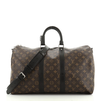 Louis Vuitton Keepall Bandouliere Bag Macassar Monogram Canvas 45