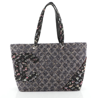 Chanel Cambon Tote Quilted Tweed Large