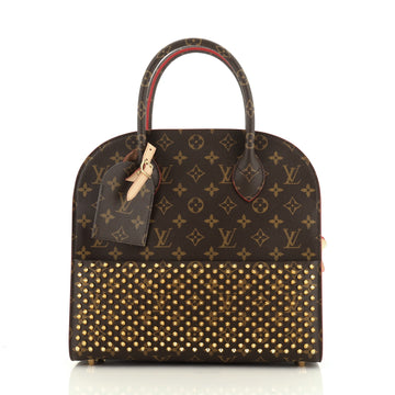 Louis Vuitton Christian Louboutin Shopping Bag Calf Hair and Monogram Canvas 