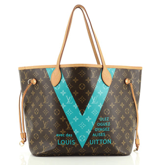 Louis Vuitton Neverfull NM Tote Limited Edition Cities V Monogram Canvas MM