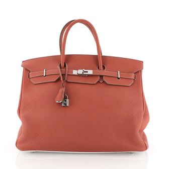 Hermes Eclat Birkin Handbag Clemence with Palladium Hardware 40