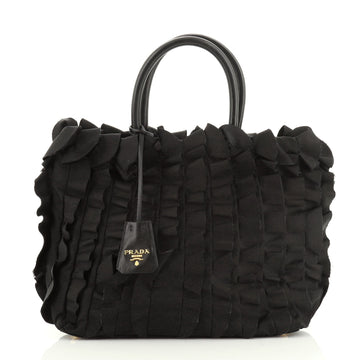 Prada Open Tote Ruffled Tessuto Medium