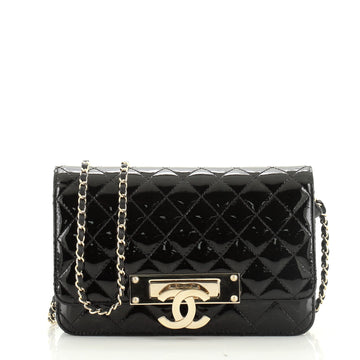 Golden Class Wallet on Chain Quilted Patent