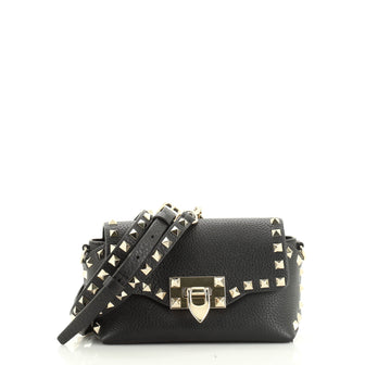 Rockstud Flip Lock Flap Bag Leather Mini