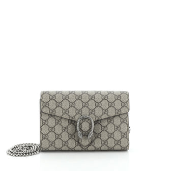 Dionysus Chain Wallet GG Coated Canvas Small
