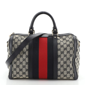 Gucci Vintage Web Boston Bag GG Canvas Medium
