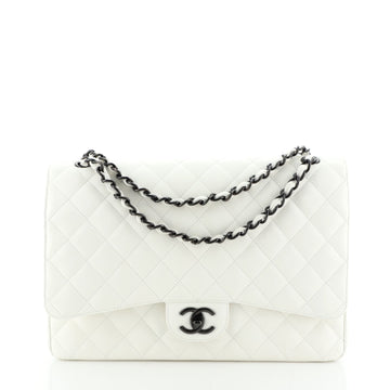 Classic Double Flap Bag Quilted Caviar Maxi