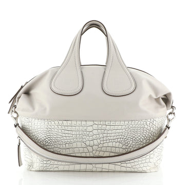 Givenchy Nightingale Satchel Leather and Crocodile Embossed Medium