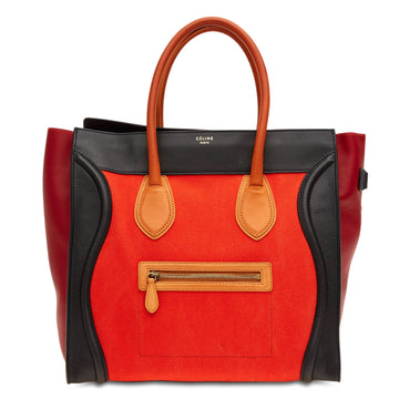 Celine Luggage Tricolor Canvas Medium