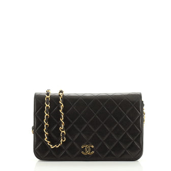 Chanel Vintage 3 Way Full Flap Bag Quilted Lambskin Small