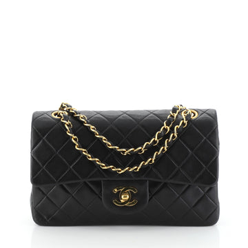 Chanel Vintage Classic Double Flap Bag Quilted Lambskin Small