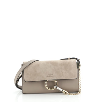Chloe Faye Shoulder Bag Leather and Suede Mini