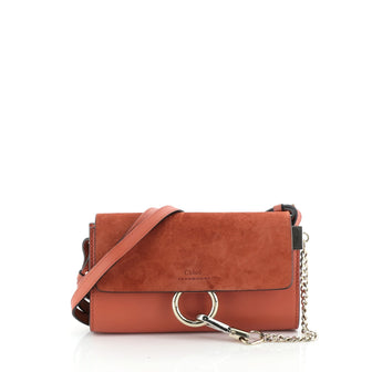 Chloe Faye Shoulder Bag Leather and Suede Mini
