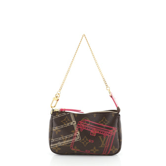 Louis Vuitton Pochette Accessoires Limited Edition Monogram Canvas Mini