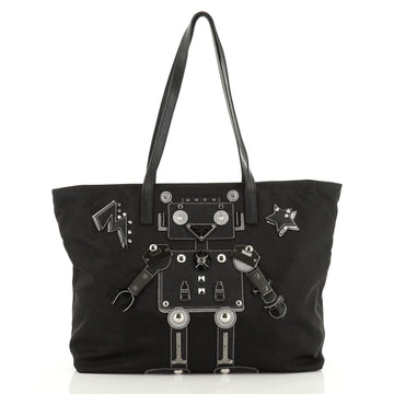 Robot Zip Tote Tessuto Medium