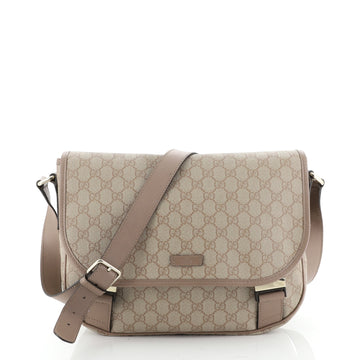 Messenger Buckle Bag GG Coated Canvas Medium