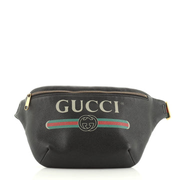 Gucci Logo Belt Bag Printed Leather Medium