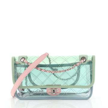 Coco Splash Flap Bag Quilted PVC With Lambskin Medium