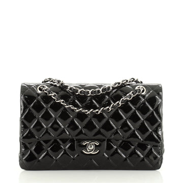 Chanel Classic Double Flap Bag Quilted Patent Medium