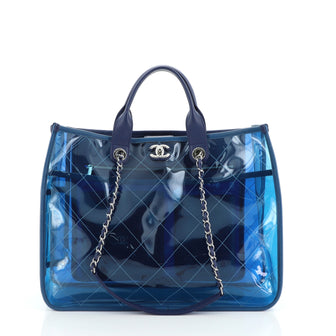 Coco Splash Shopping Tote Quilted PVC With Lambskin Medium