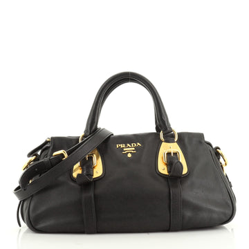 Convertible Belted Satchel Soft Calfskin Small