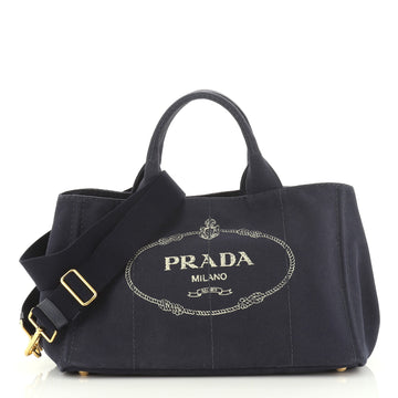 Prada Canapa Convertible Tote Canvas Large