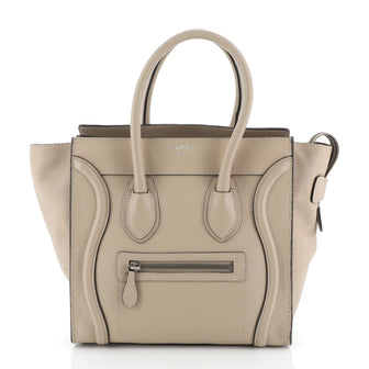 Celine Luggage Bag Grainy Leather Micro