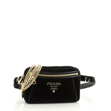 Prada Convertible Belt Bag Velvet Small