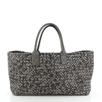 Cabat Tote Intrecciato Nappa with Snakeskin Medium