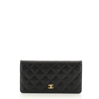 Chanel L-Yen Wallet Quilted Caviar