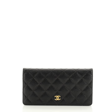 Chanel L-Yen Wallet Quilted Caviar