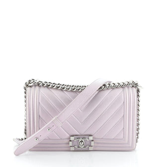 Boy Flap Bag Chevron Calfskin Old Medium