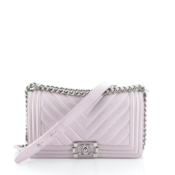 Boy Flap Bag Chevron Calfskin Old Medium