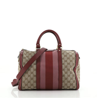 Gucci Vintage Web Boston Bag GG Canvas Medium