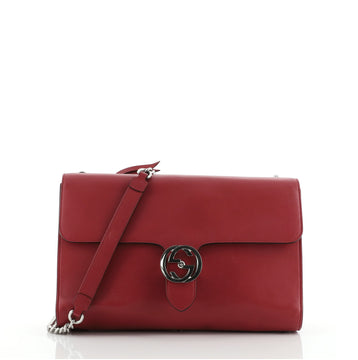 Gucci Interlocking Shoulder Bag Leather Medium