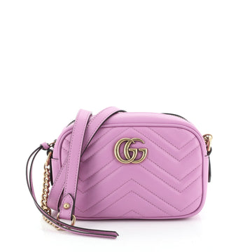 Gucci GG Marmont Shoulder Bag Matelasse Leather Mini